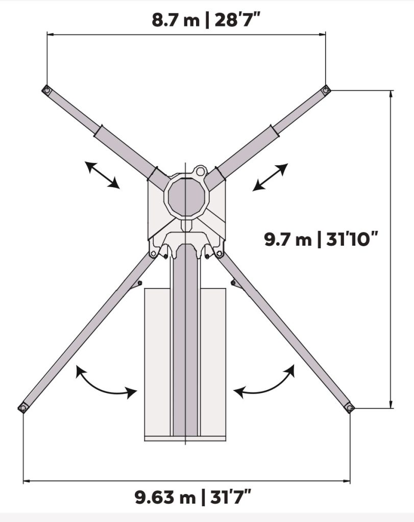 50 Meter Outrigger Spread